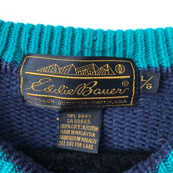 Eddie Bauer Classic Nautical style Sweater Lg - Picture 3 of 5